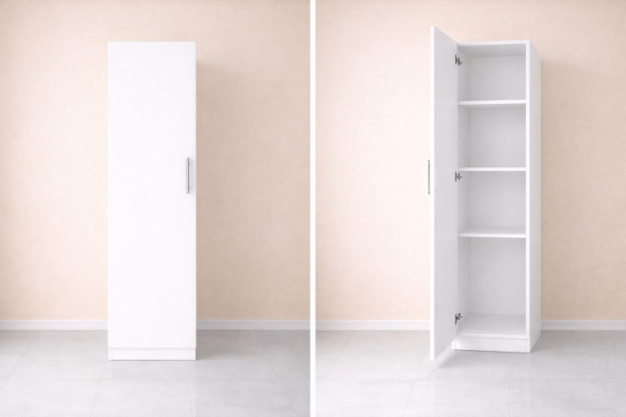 Dulap tip soldat dormitor din PAL cu ușă – Alb [2]