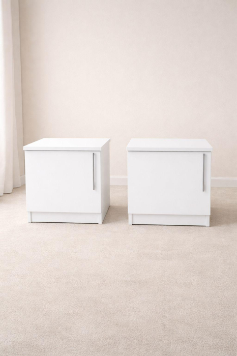 Noptieră dormitor din PAL cu ușă – Alb [2]