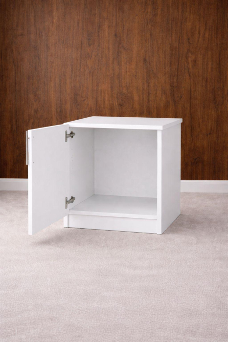 Noptieră dormitor din PAL cu ușă – Alb [3]