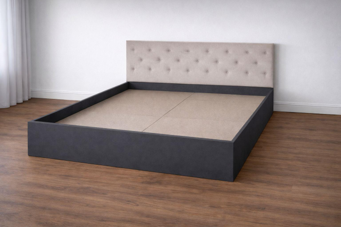 Pat antracit din pal melaminat 160x200 cm - [2]