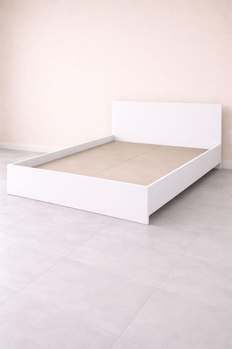 Pat suspendat alb din pal melaminat 160x200 cm [2]