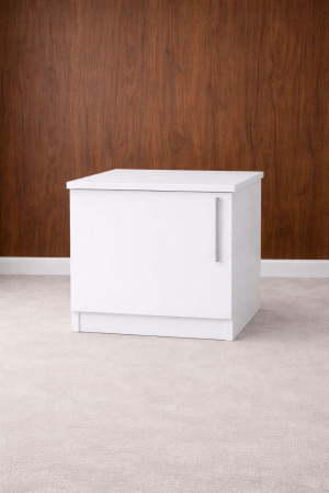 Noptiere clasice - Noptieră dormitor din PAL cu ușă – Alb