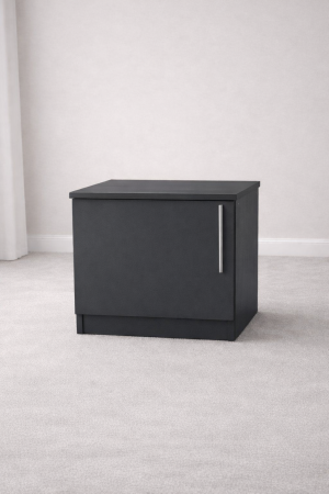 Noptiere clasice - Noptieră dormitor din PAL cu ușă – Antracit