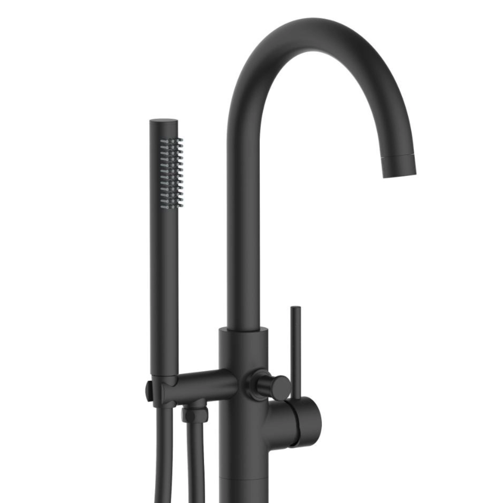 Baterie cadă freestanding, cu coloană, Balneo CASCADE,  113x20.3 cm, negru [2]