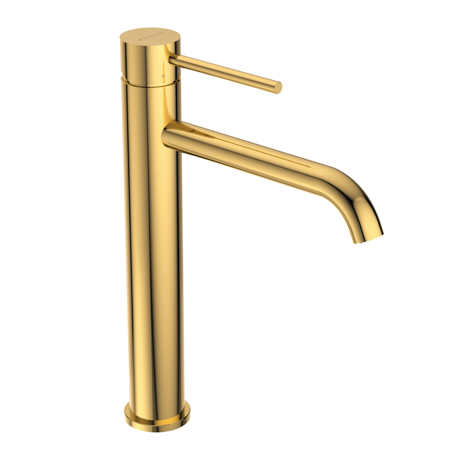 Baterie lavoar înaltă Balneo CASCADE, monocomanda, 28.2x15.4 cm, Auriu Lucios [3]