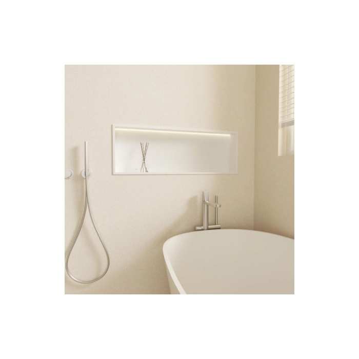Raft încastrat Balneo Wall-Box One, 90x30x10 cm, Alb cu LED [4]