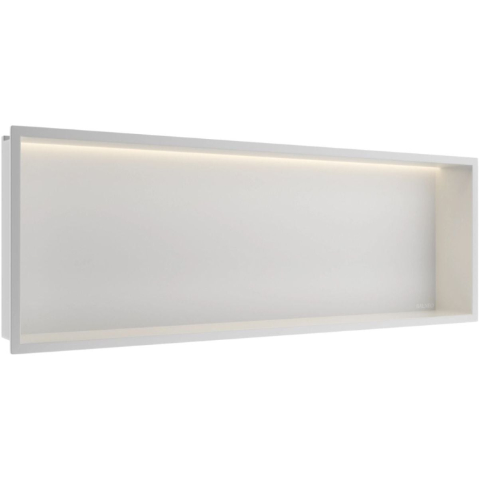 Raft încastrat Balneo Wall-Box One, 90x30x10 cm, Alb cu LED [3]