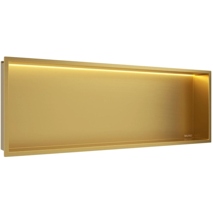 Raft încastrat Balneo Wall-Box One, 90x30x10 cm, Auriu cu LED [3]