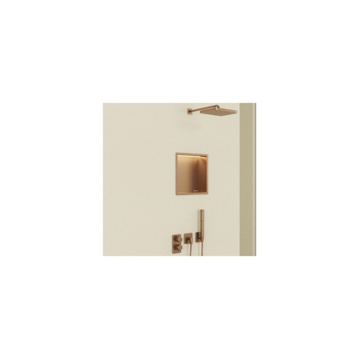 Raft încastrat Balneo Wall-Box One, 30x30x10 cm, Cupru cu LED [4]
