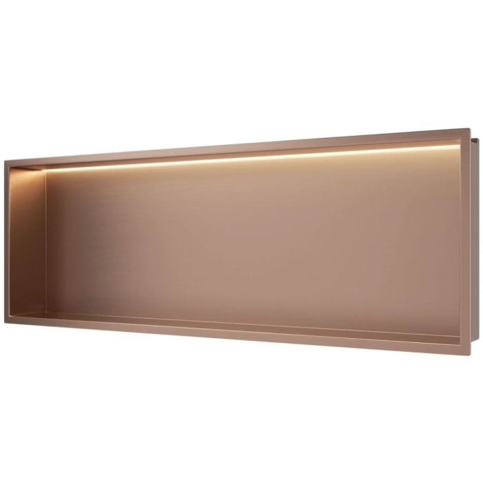 Raft încastrat Balneo Wall-Box One, 90x30x10 cm, Cupru cu LED [2]