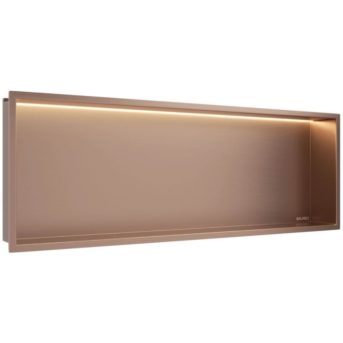 Raft încastrat Balneo Wall-Box One, 90x30x10 cm, Cupru cu LED [3]