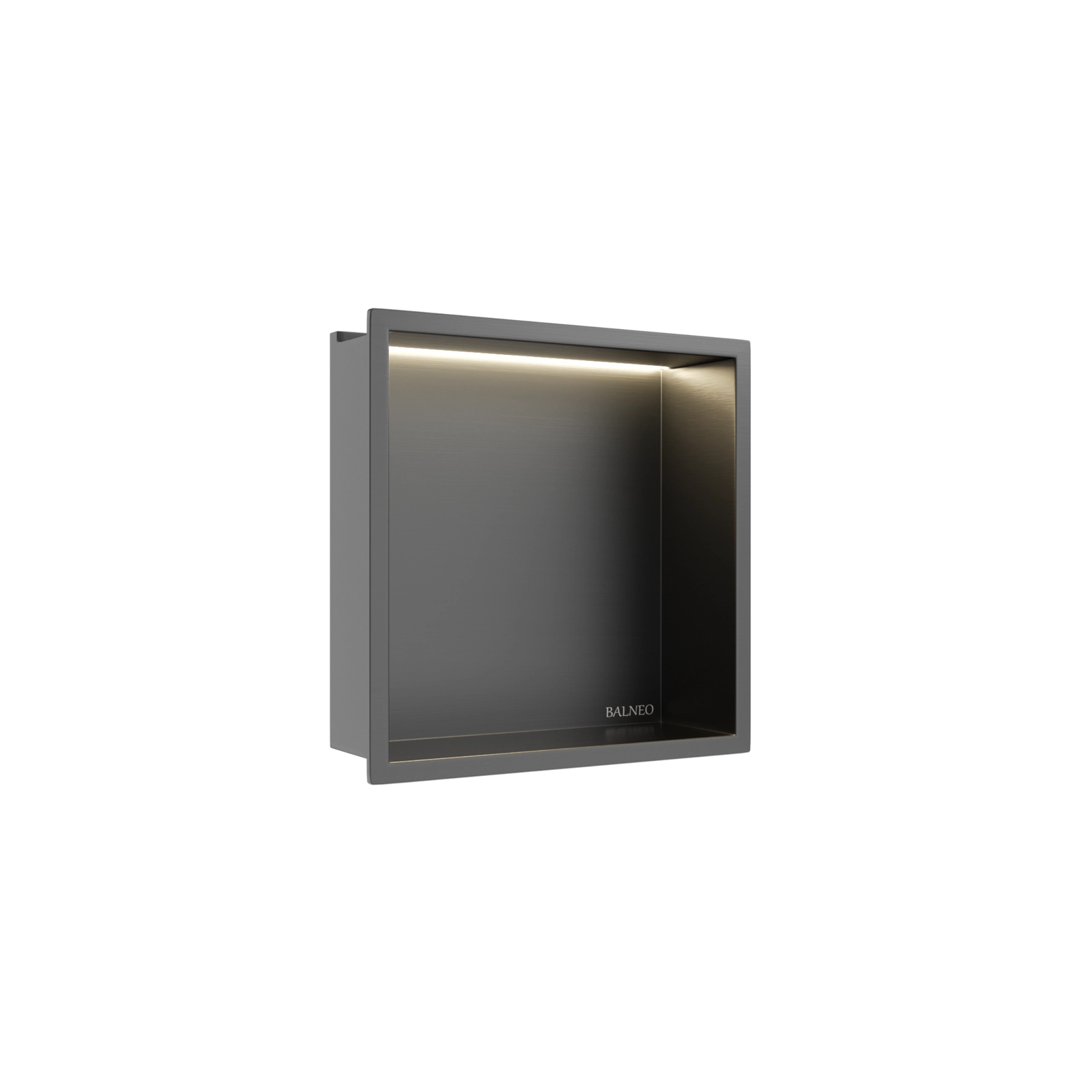 Raft încastrat Balneo Wall-Box One, 30x30x10 cm, Grafit cu LED [2]