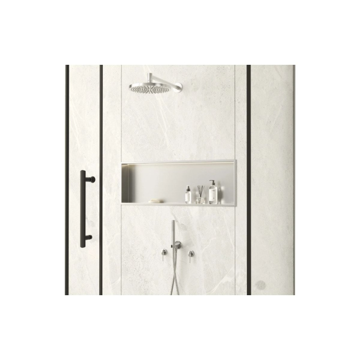 Raft incastrat Balneo Wall-Box One, nisa de dus, Inox, cu LED, 90x30x10 cm [4]