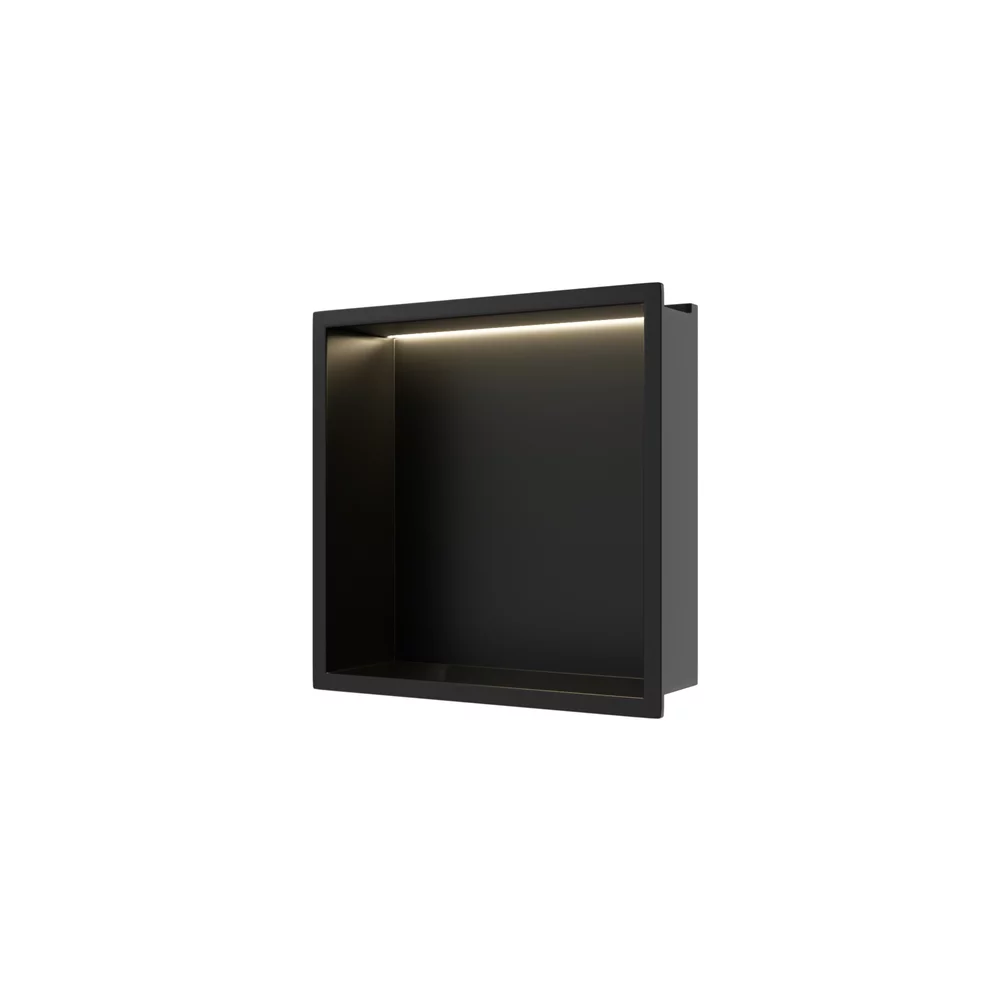 Raft încastrat Balneo Wall-Box One, 30x30x10 cm, Negru cu LED [4]