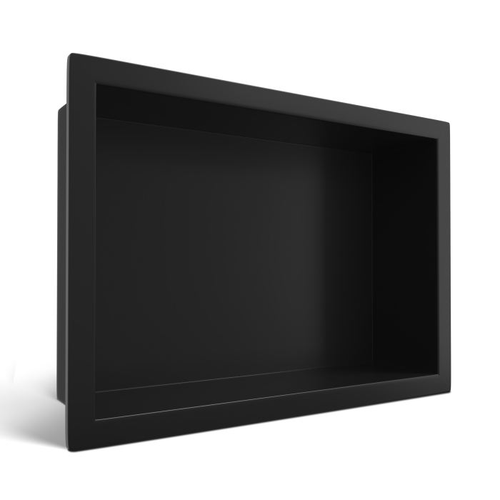 Raft incastrat Balneo Wall-Box, nisa de dus, negru periat, 30x20x10 cm [4]