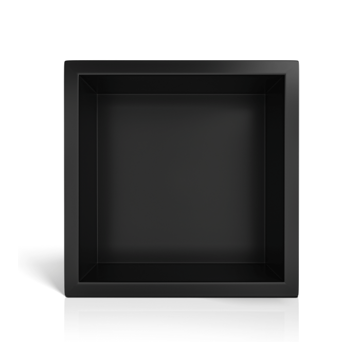 Raft incastrat patrat Balneo Wall-Box, nisa de dus, negru periat, 30x30x10 cm [2]