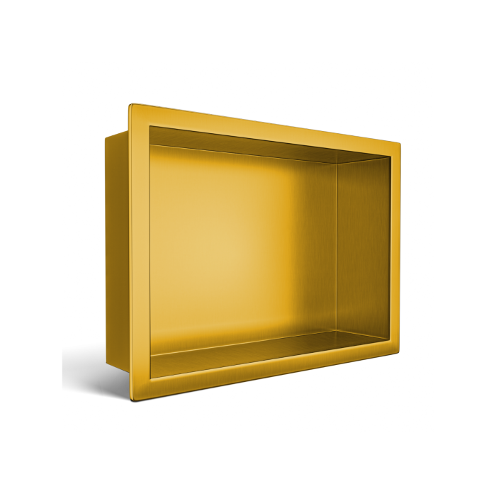 Raft incastrat Balneo Wall-Box, nisa de dus, auriu periat, 30x20x10 cm [4]
