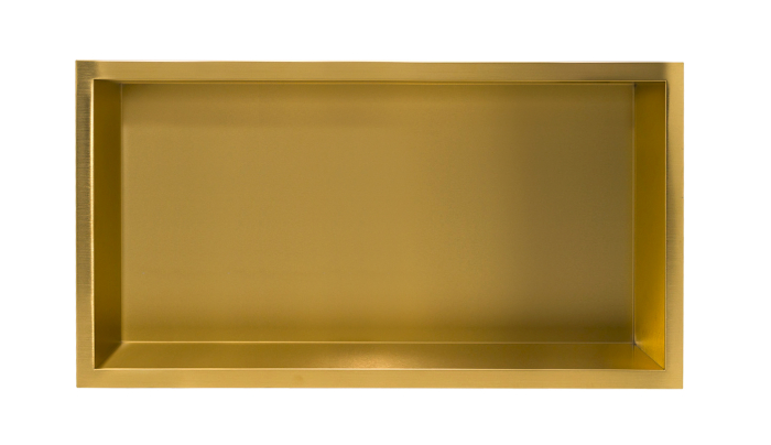 Raft incastrat Balneo Wall-Box, nisa de dus, auriu periat, 60x30x10 cm [2]