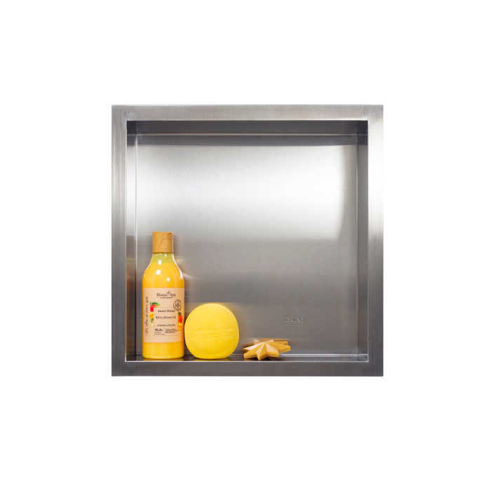 Raft incastrat patrat Balneo Wall-Box, nisa de dus, inox periat, 30 x 30 x 10 cm [2]