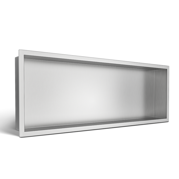 Raft incastrat Balneo Wall-Box, nisa de dus, inox periat, 90 x 30 x 10 cm [4]
