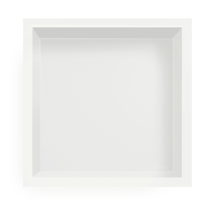Raft incastrat patrat Balneo Wall-Box, nisa de dus, alb mat, 30 x 30 x 7 cm [2]
