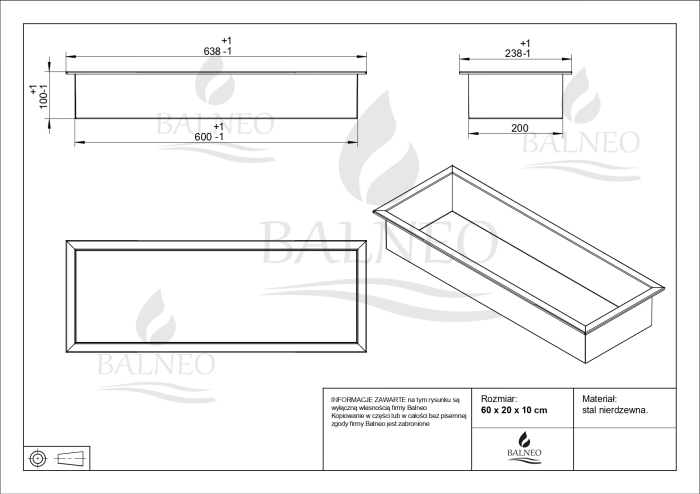 Raft incastrat Balneo Wall-Box, nisa de dus, alb mat, 60 x 20 x 10 cm [3]