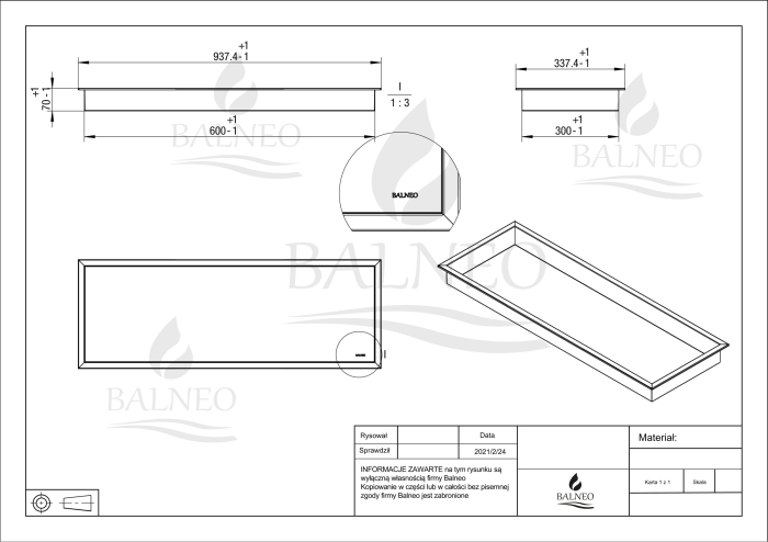 Raft incastrat Balneo Wall-Box, nisa de dus, alb mat, 90 x 30 x 7 cm [3]