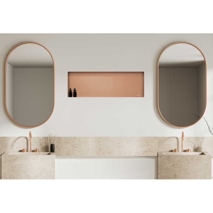 Raft incastrat Balneo Wall-Box, nisa de dus, cupru, fara rama, 90x30x10 cm [2]