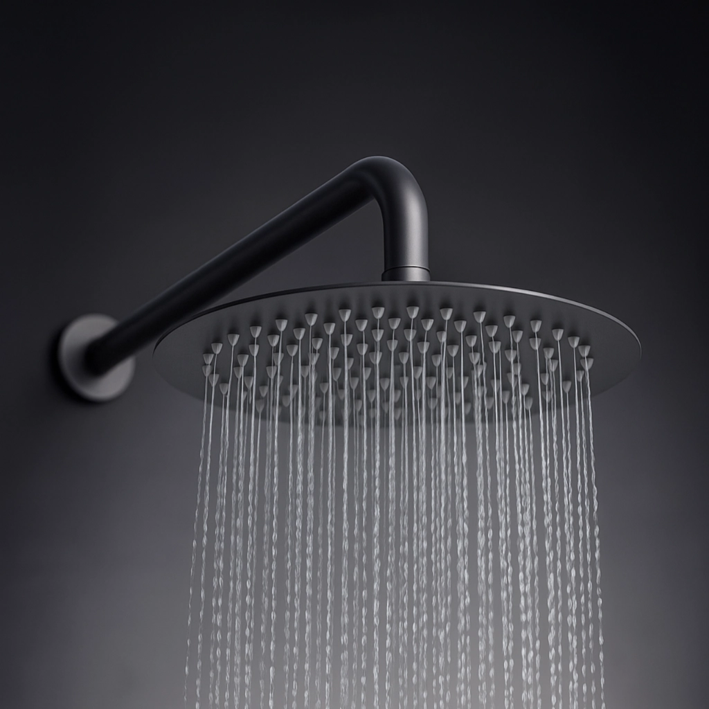 Pălărie de duș tip ploaie Balneo CASCADE, rotundă, 25 cm, gun metal [3]