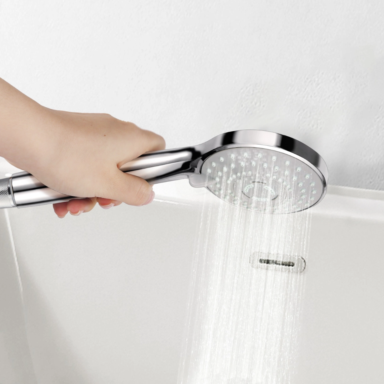 Pară de duș Balneo CASCADE, 24.5x9.7 cm, cu 3 funcții de pulverizare, inox [5]