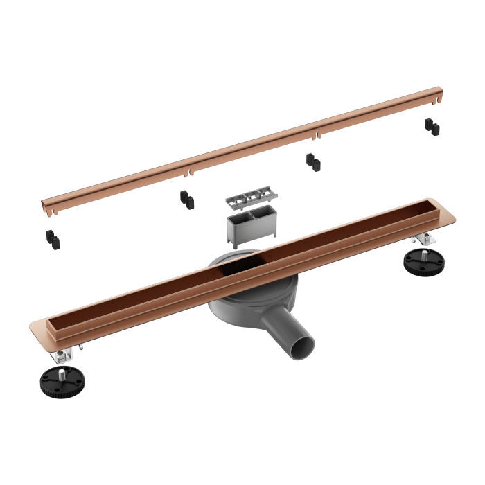 Rigolă de duș faianțabilă îngustă Balneo Slim & Low ProLine Cupru, 70 cm [7]