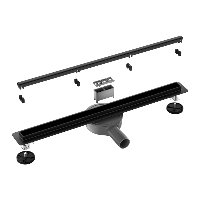 Rigolă de duș faianțabilă îngustă Balneo Slim & Low ProLine Negru, 80 cm [7]