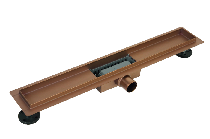 Rigolă de duș liniară faianțabilă, reversibilă, Balneo Duplex NEXT Cupru, 60 cm [6]