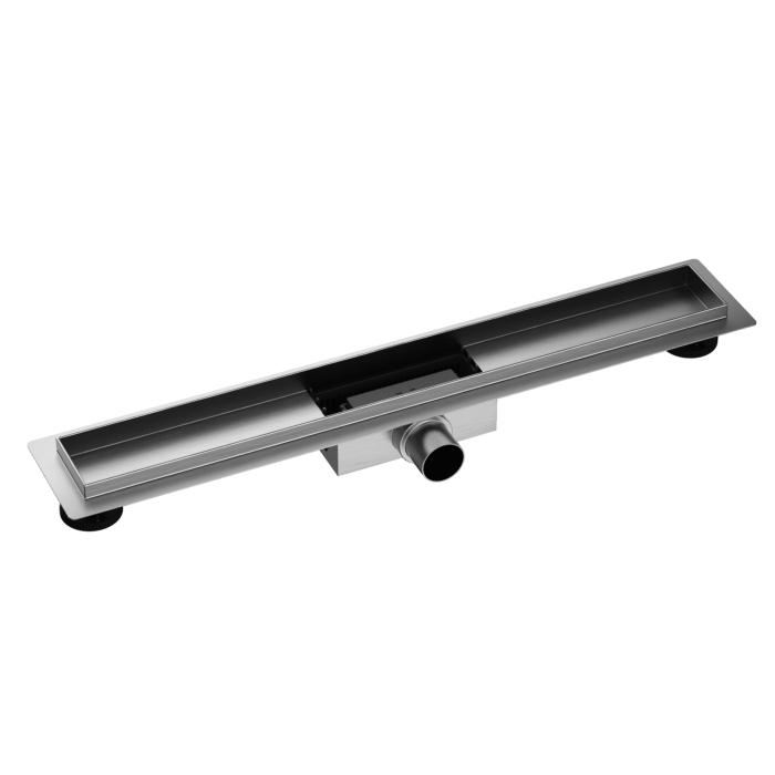Rigolă de duș liniară faianțabilă, reversibilă, Balneo Duplex NEXT Grafit (Gun Metal), 80 cm [5]