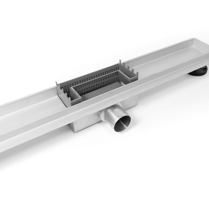 Rigolă de duș liniară faianțabilă, reversibilă, Balneo Duplex NEXT Inox, 110 cm [5]
