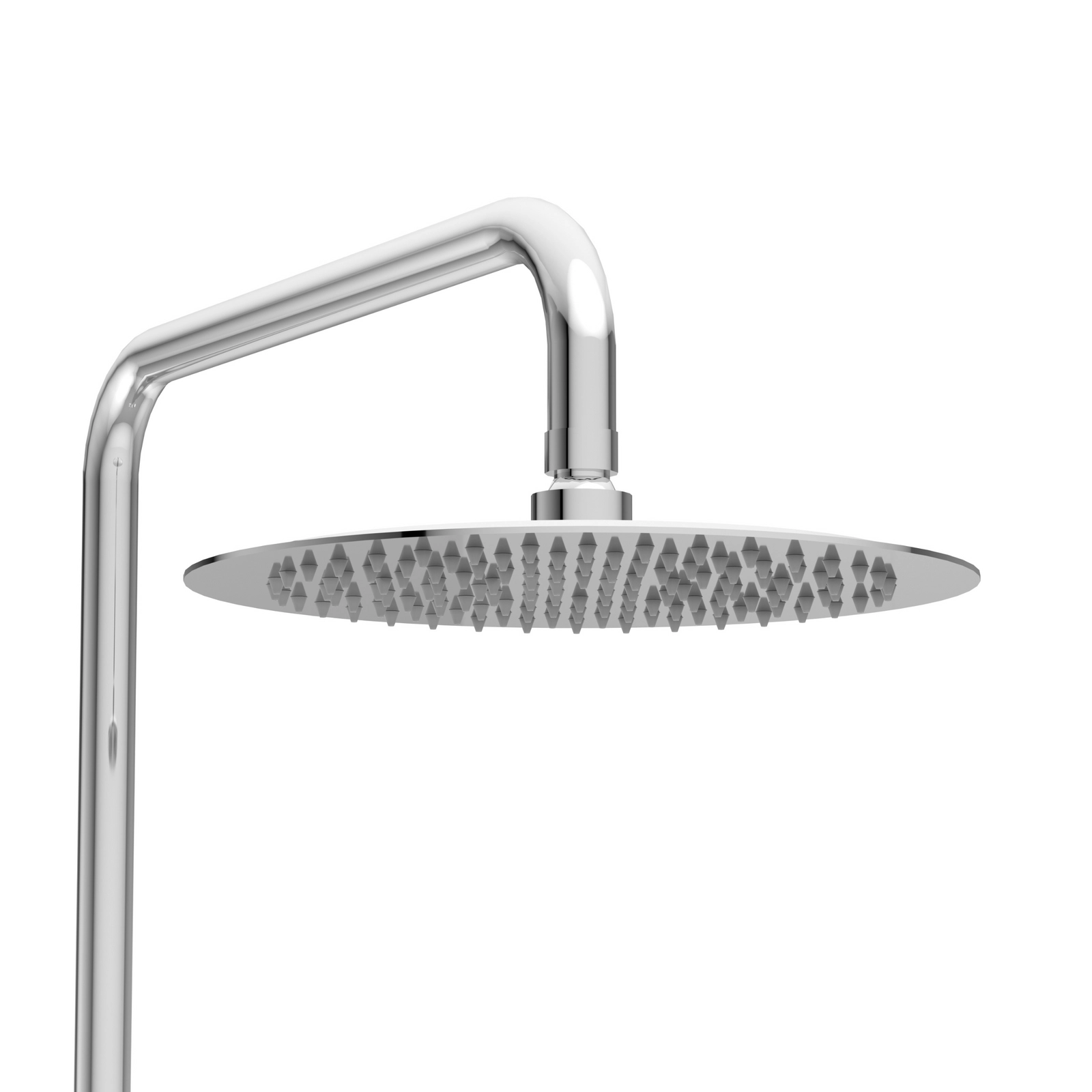 Sistem baterie duș fix, Balneo CASCADE, coloană cu cartuș ceramic și perlator, crom [5]