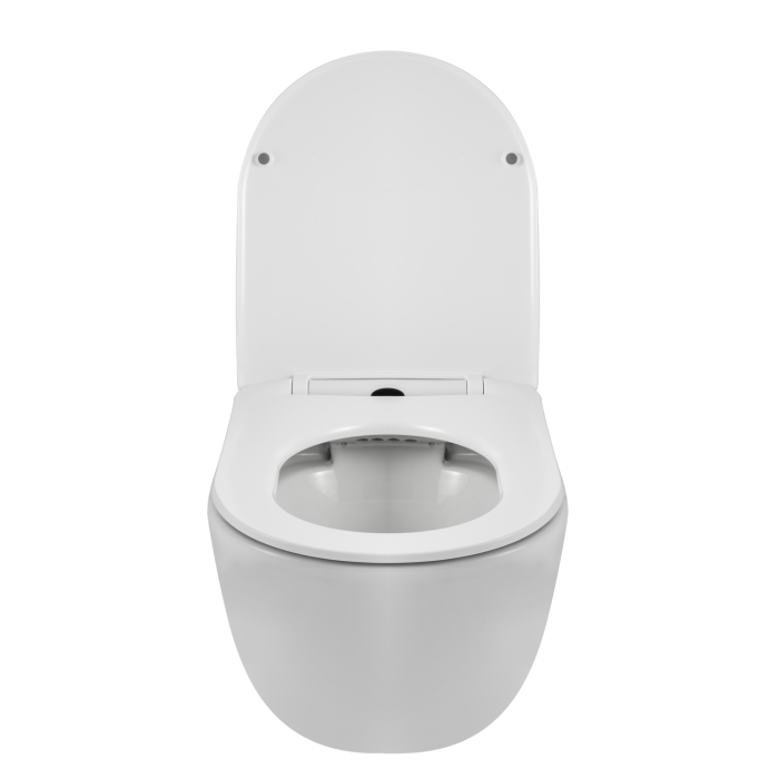 Vas WC suspendat Balneo LUNA Alb, cu capac soft-close, fara margine [4]