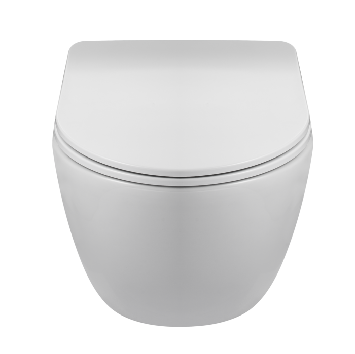 Vas WC suspendat Balneo LUNA Alb, cu capac soft-close, fara margine [3]