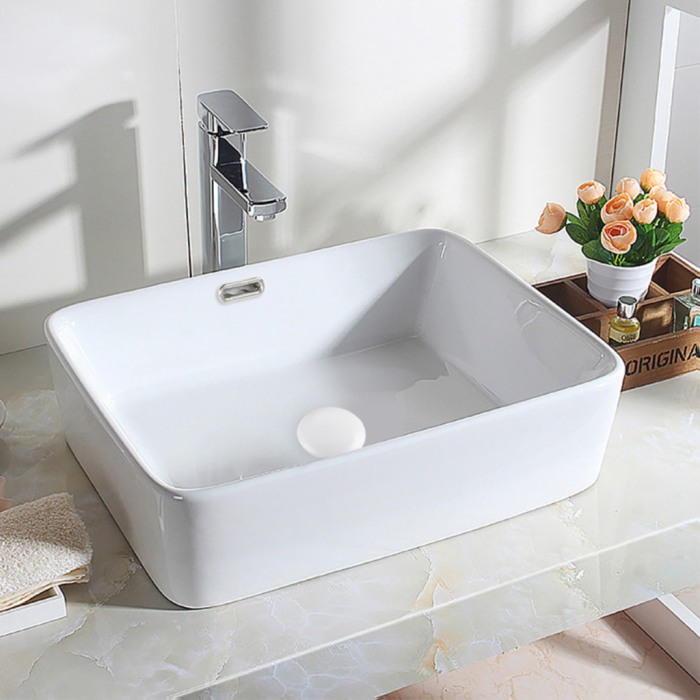 Ventil lavoar Click Clack, cu preaplin, Ceramica Alb [2]