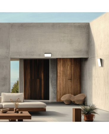 Aplice exterior - Aplică de exterior LED, 10W, 3000K, din aluminiu, grafit, IP65, Zambelis Lights E416