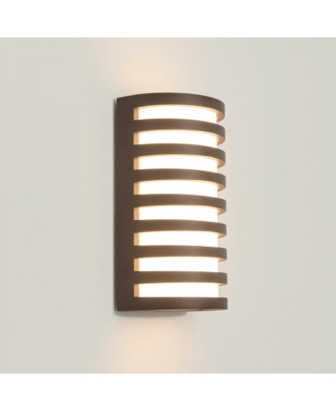 Iluminat exterior - Aplică de exterior LED, 10W, 3000K, din aluminiu, maro, Zambelis Lights E341