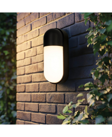 Aplice exterior - Aplică de exterior LED, 10W, 3000K, din aluminiu, negru, Zambelis Lights E318