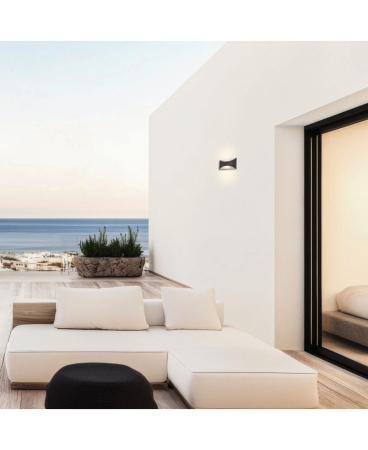 Aplice exterior - Aplică de exterior LED, 11W, 3000K, din aluminiu, maro, Zambelis Lights E266