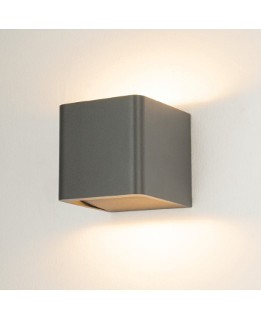 Iluminat exterior - Aplică de exterior LED, 13W, 3000K, din aluminiu, grafit, Zambelis Lights E352