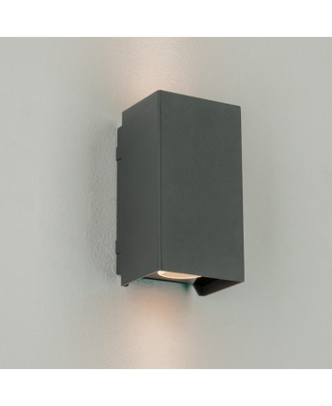 Aplice exterior - Aplică de exterior LED, 2 x 3W, 3000K, din aluminiu, grafit, IP65, Zambelis Lights E412