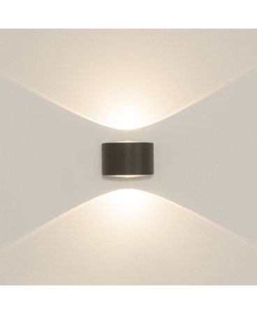 Aplice exterior - Aplică de exterior LED, 2 x 5W, 3000K, din aluminiu, grafit, Zambelis Lights E317