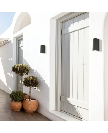 Aplice exterior - Aplică de exterior LED, 8 x 1W, 3000K, din aluminiu, grafit, IP54, Zambelis Lights E422