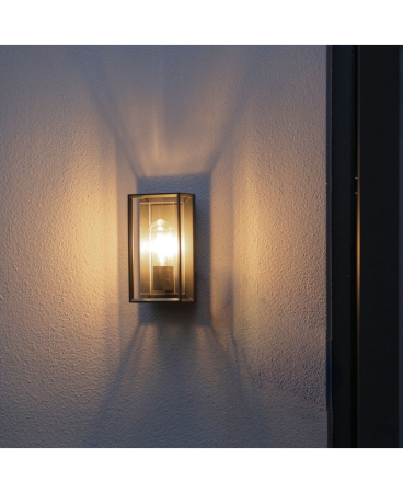 Aplice exterior - Aplică de exterior, max. 15W, 1 x E27, din aluminiu, fumuriu, grafit, IP54, Zambelis Lights E434