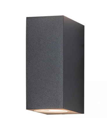 Iluminat exterior - Aplică de exterior, max. 15W, 2 x GU10, din aluminiu, grafit, Zambelis Lights E124