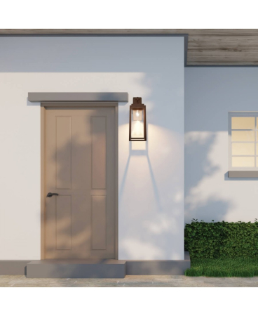 Iluminat exterior - Aplică de exterior, max. 15W, E27, din aluminiu, maro, Zambelis Lights E343